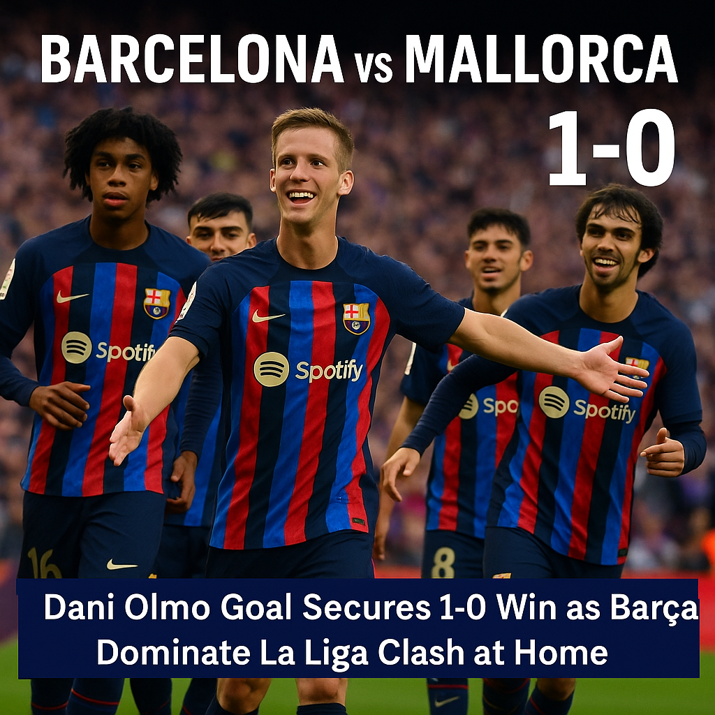 Barcelona vs Mallorca: Dani Olmo Goal Secures 1-0 Win as Barça Dominate La Liga Clash at Home
